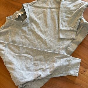 WeWoreWhat Heather Gray cropped Crewneck Sweatshirt